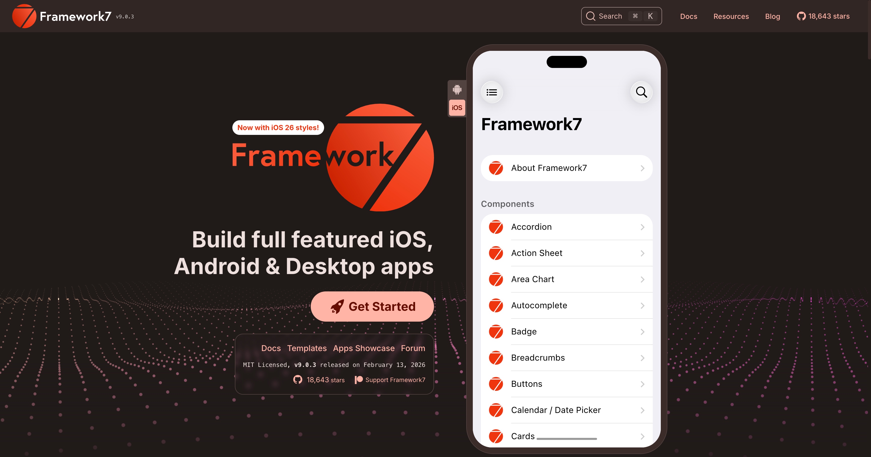 Framework7 website