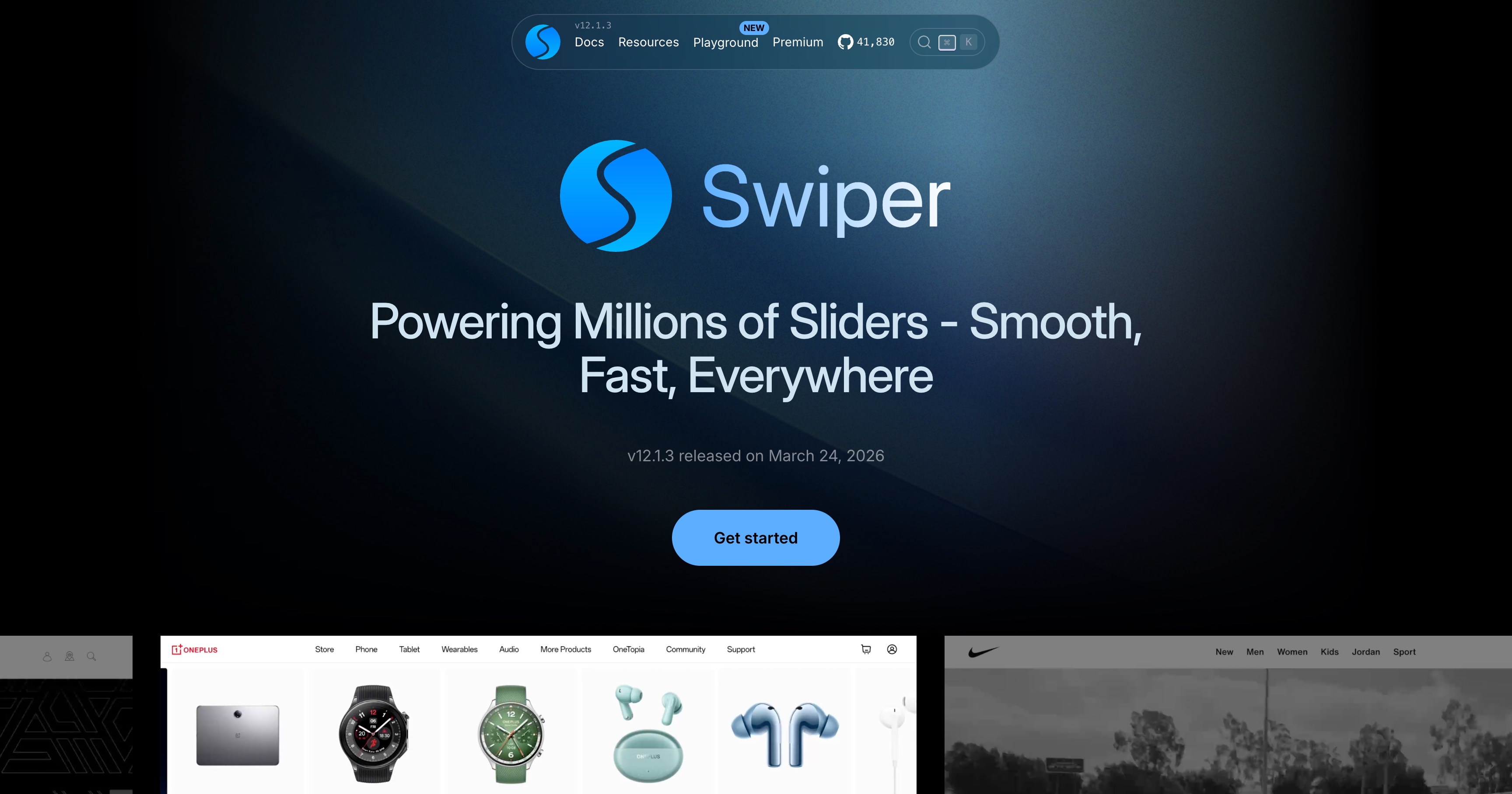 Swiper website